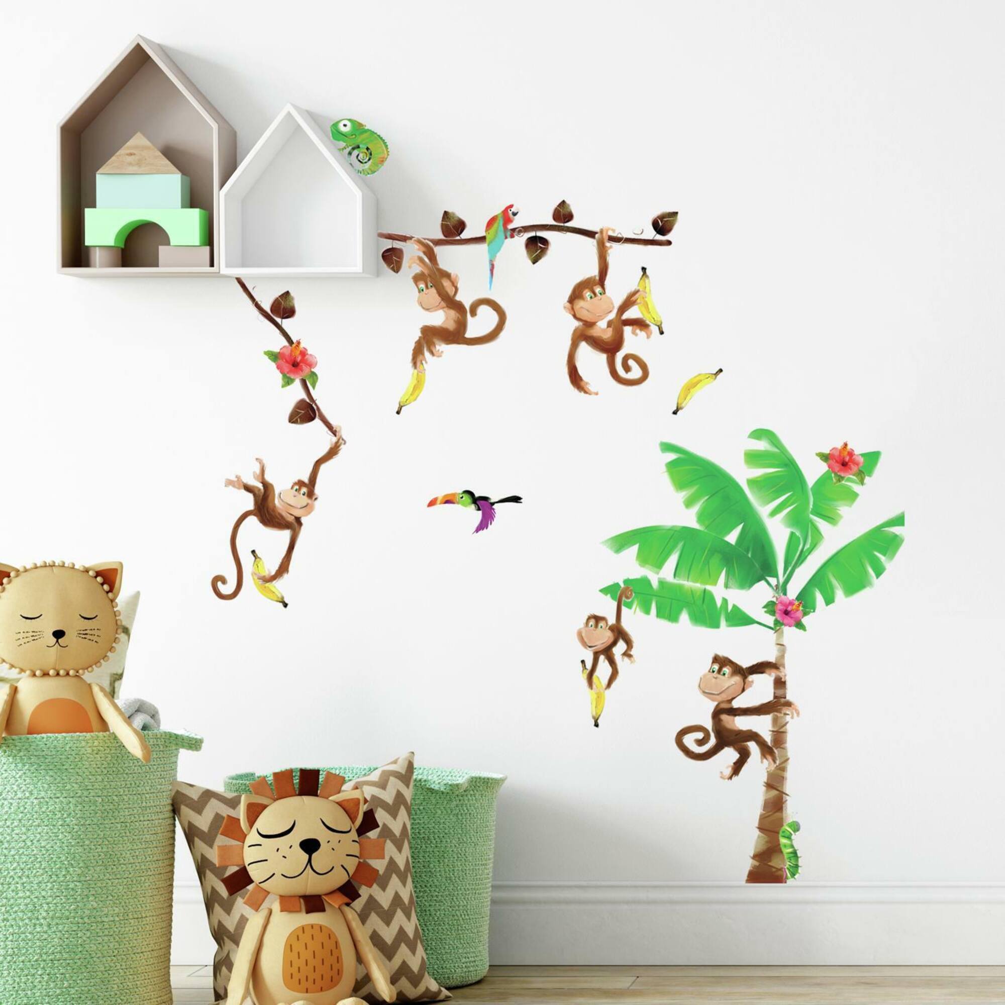RoomMates Monkey Business Peel & Stick Wall DecalsRoomMates Monkey Business Peel & Stick Wall Decals